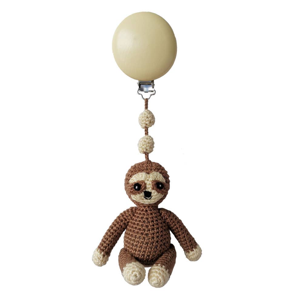 Accroche Poussette Paresseux Marron