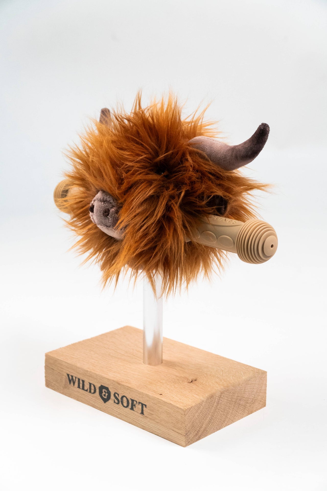 Accessoire tête de vache Highland pour guidon de vélo ou trottinette enfant - Wild & Soft