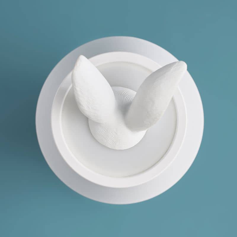 Lampe de table LED Hiding Rabbit, Blanc