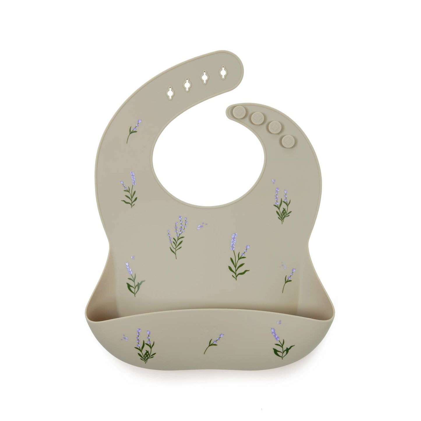 Bavoir en silicone Shayan Lavandes - argile