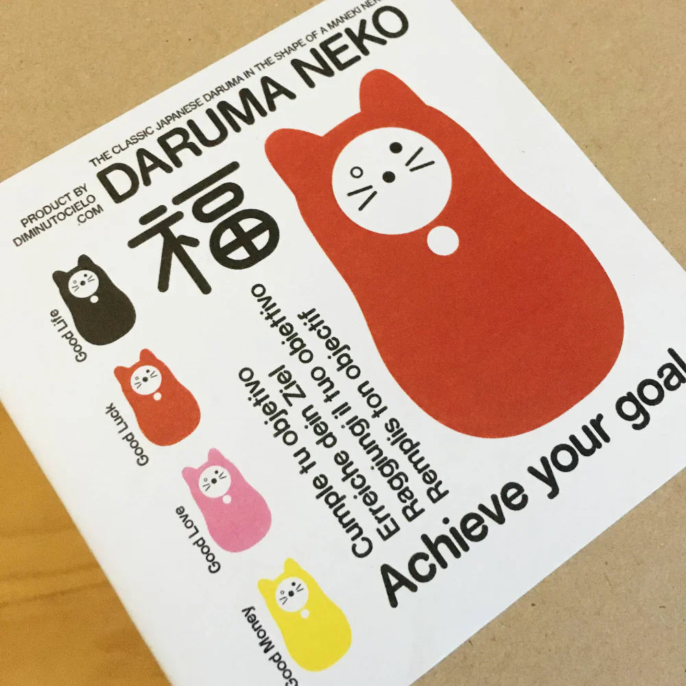 Chat Daruma Rouge “Chance”