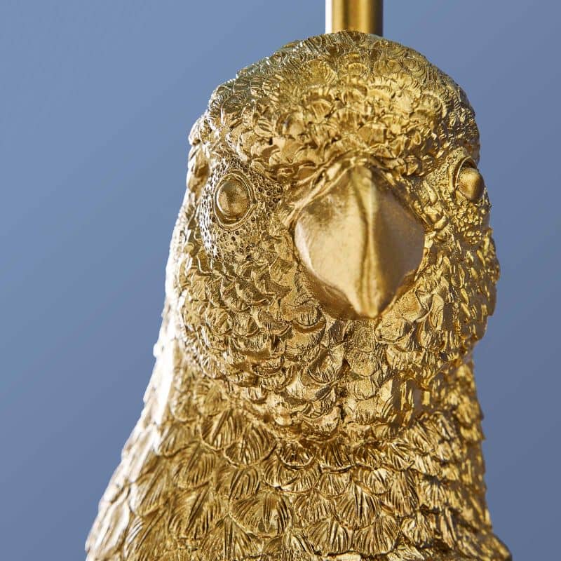 Applique murale Perroquet Percy, or/turquoise