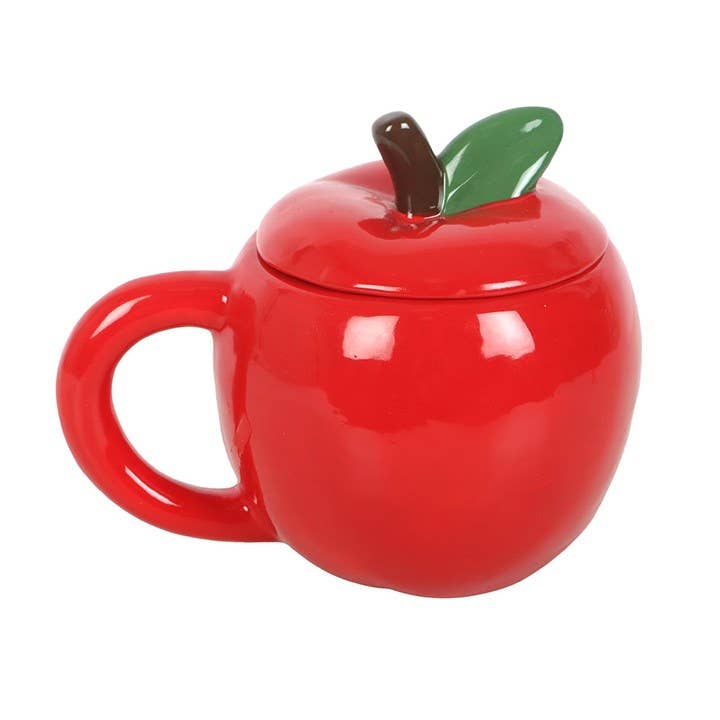 Tasse céramique en forme de pomme avec couvercle