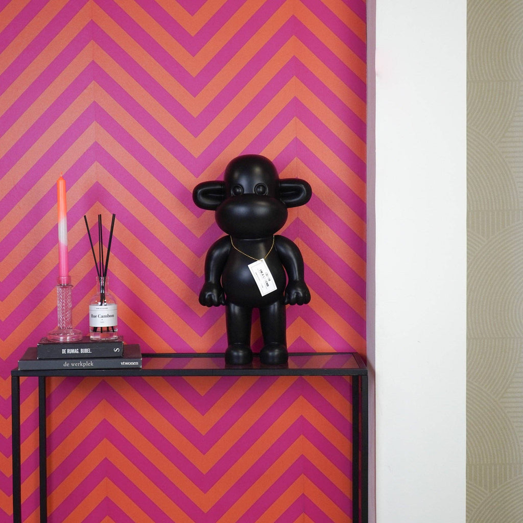 Ornament - Monkey Figurine 'The Legend' - Resin - Black - 33x21x50cm