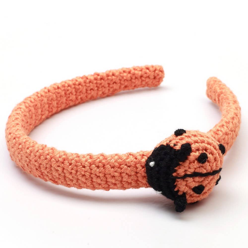 Serre-tête avec coccinelle - Orange