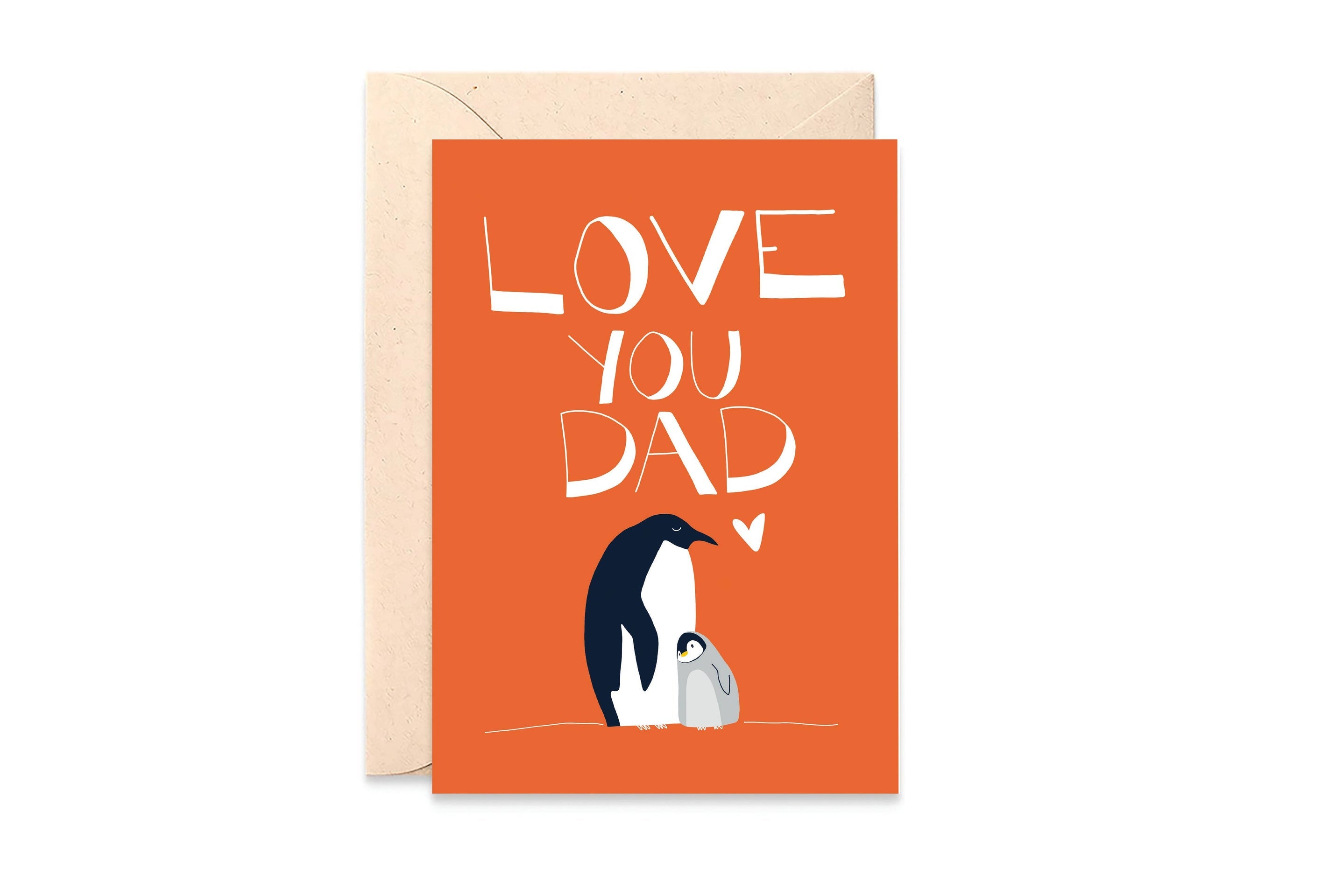 Pinguinkarte „Ich liebe dich, Papa“