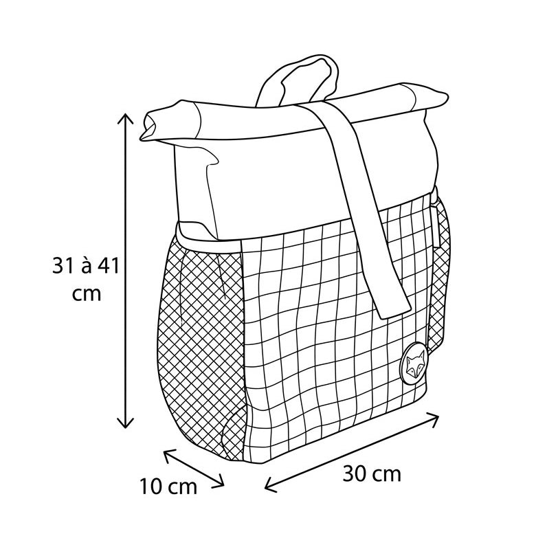 Sac à dos Rolltop mini-coursier Cyranos le renard – vue 9