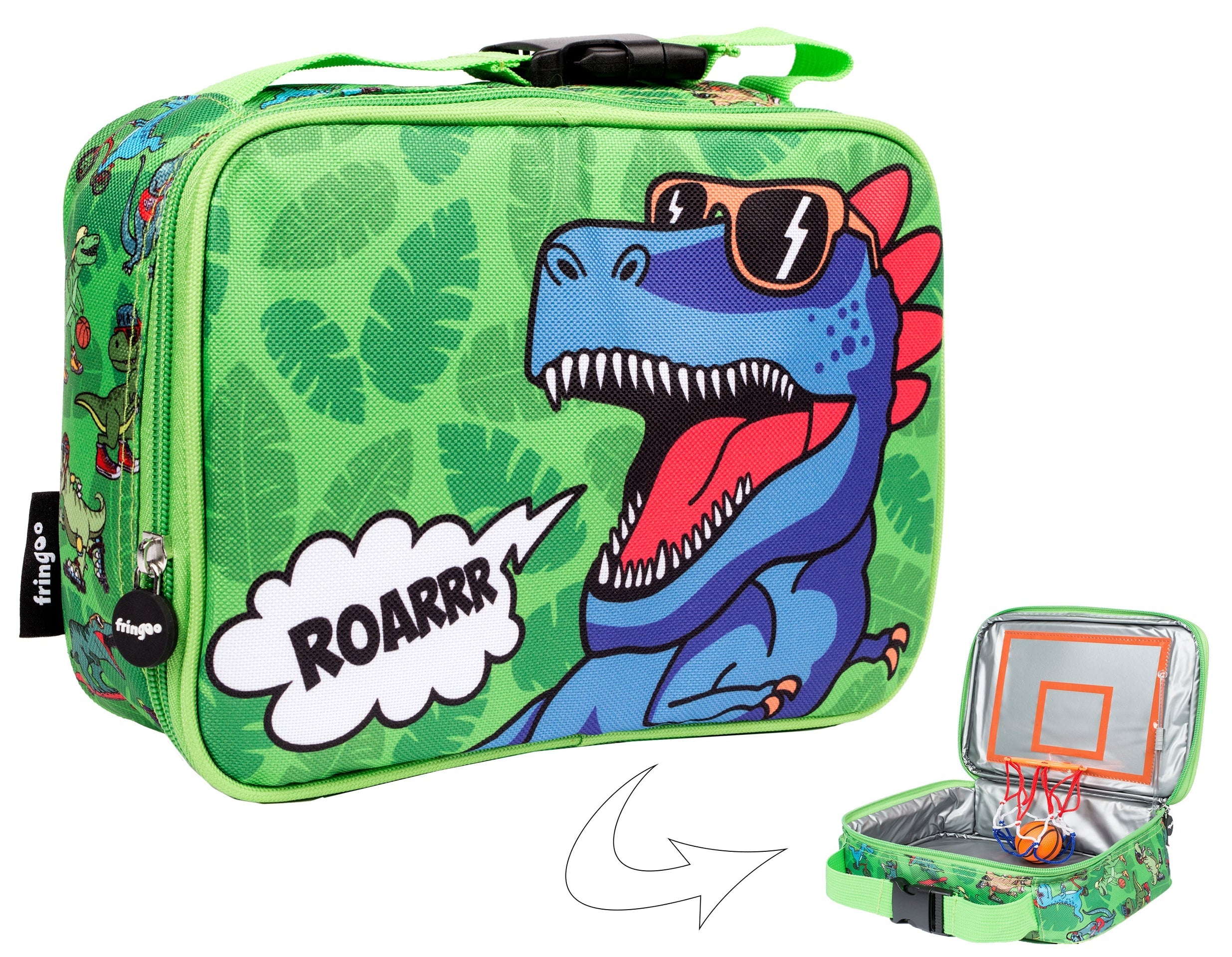 Sac repas forme ballon de basket – dinosaure Roarrr