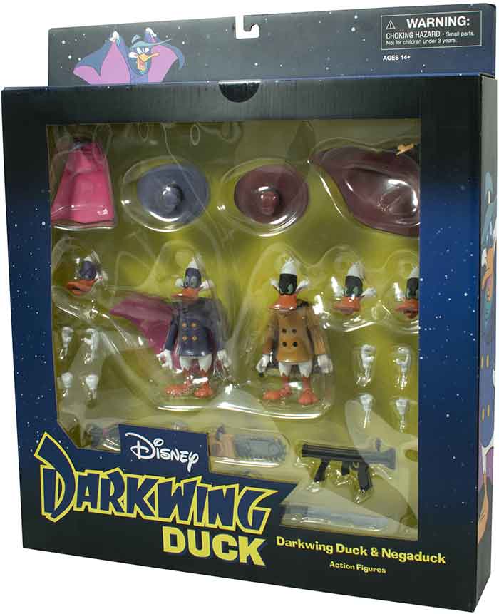 pack 2 figurines darkwing duck negaduck diamond select toys 