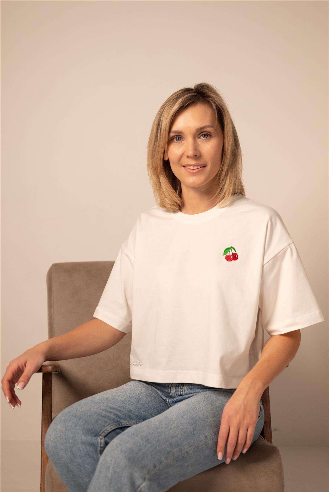 T-shirt court Cerise – vue produit 2