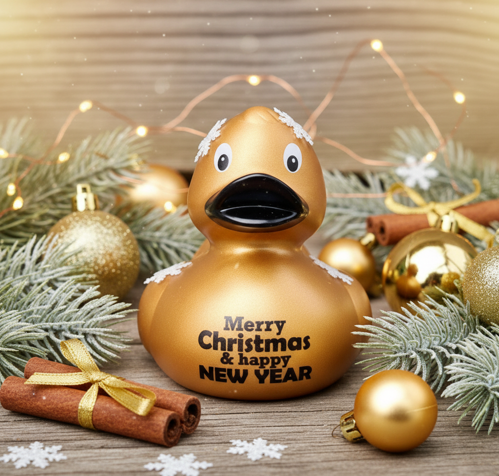 Pato Feliz Navidad y Próspero Año Nuevo