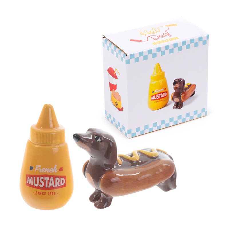 Salière et poivrière Teckel Hot Dog et Moutarde – vue 5
