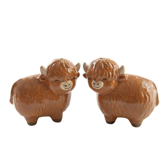 Salt and pepper Highland cow