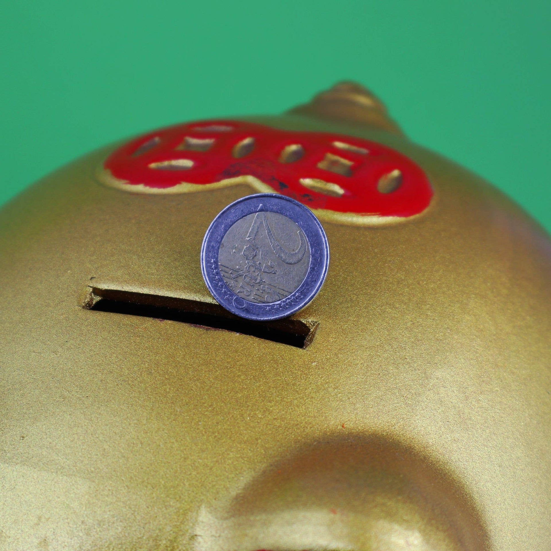 Goldenes Glückssparschwein