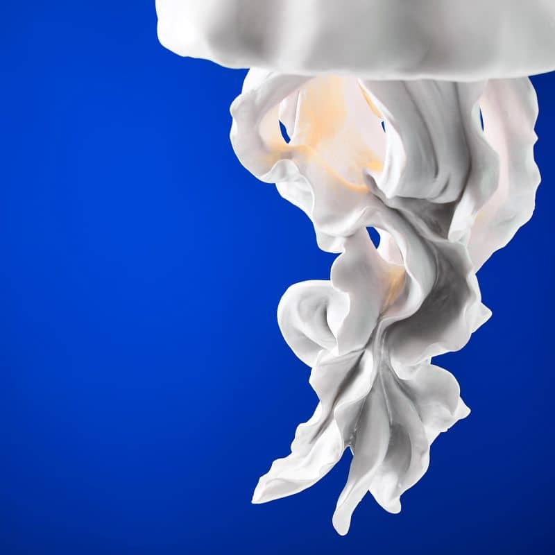 Plafonnier Ava, Blanc, 22,5 x 21,5 x 42 cm
