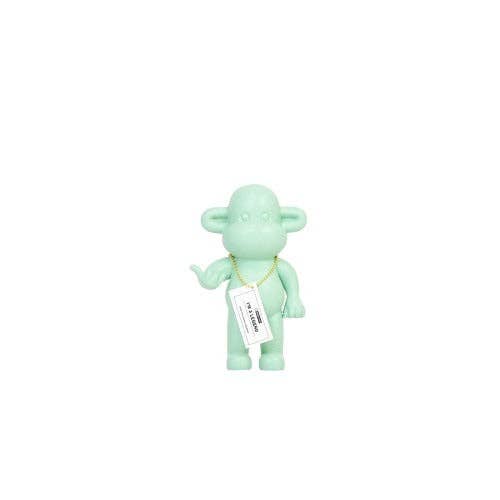 Ornament - Hanging Loose Monkey Figurine 'The Legend' - Polyresin - Mint Green - 11x7x19cm
