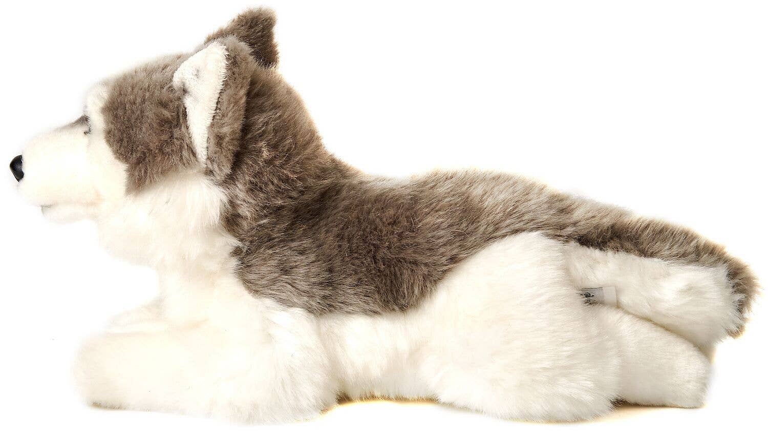 Peluche Husky gris, couché Uni Toys