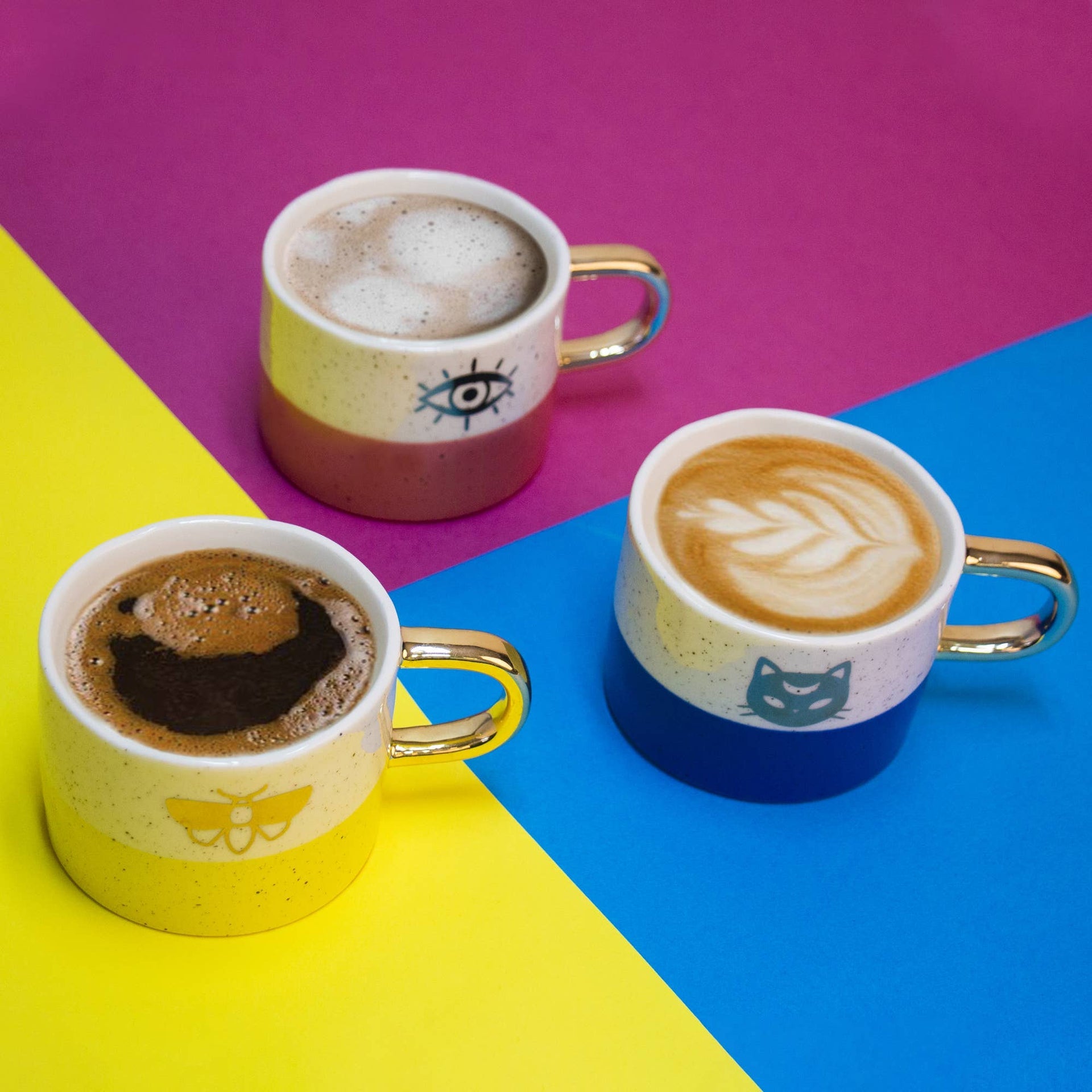 Mug Chat Irrégulier Peint à la Main Helio Ferretti Vue 3