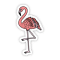 Sticker esthétique flamant rose clair