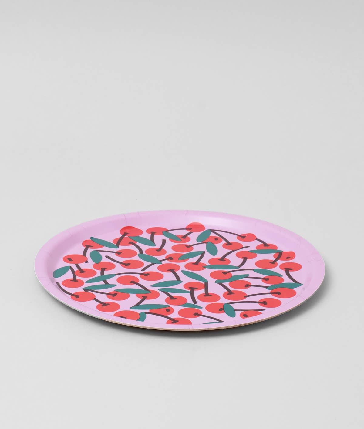 Plateau de service rond Cerises