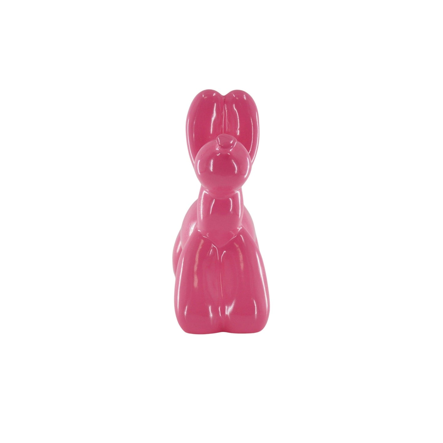 Ornement - Tirelire Chien Ballon - Rose Néon - 17x7x17cm