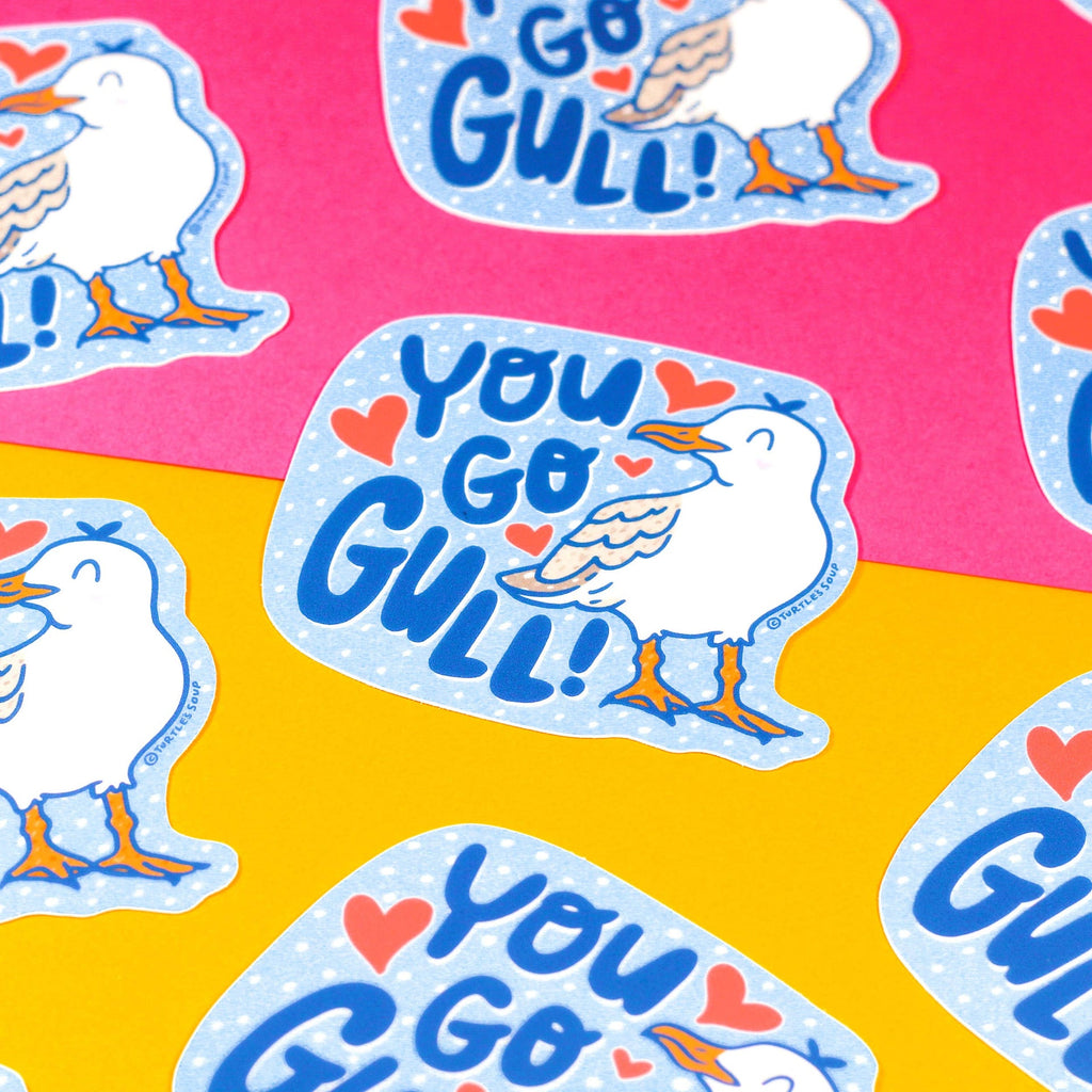 Adesivo de gaivota "You Go Gull"