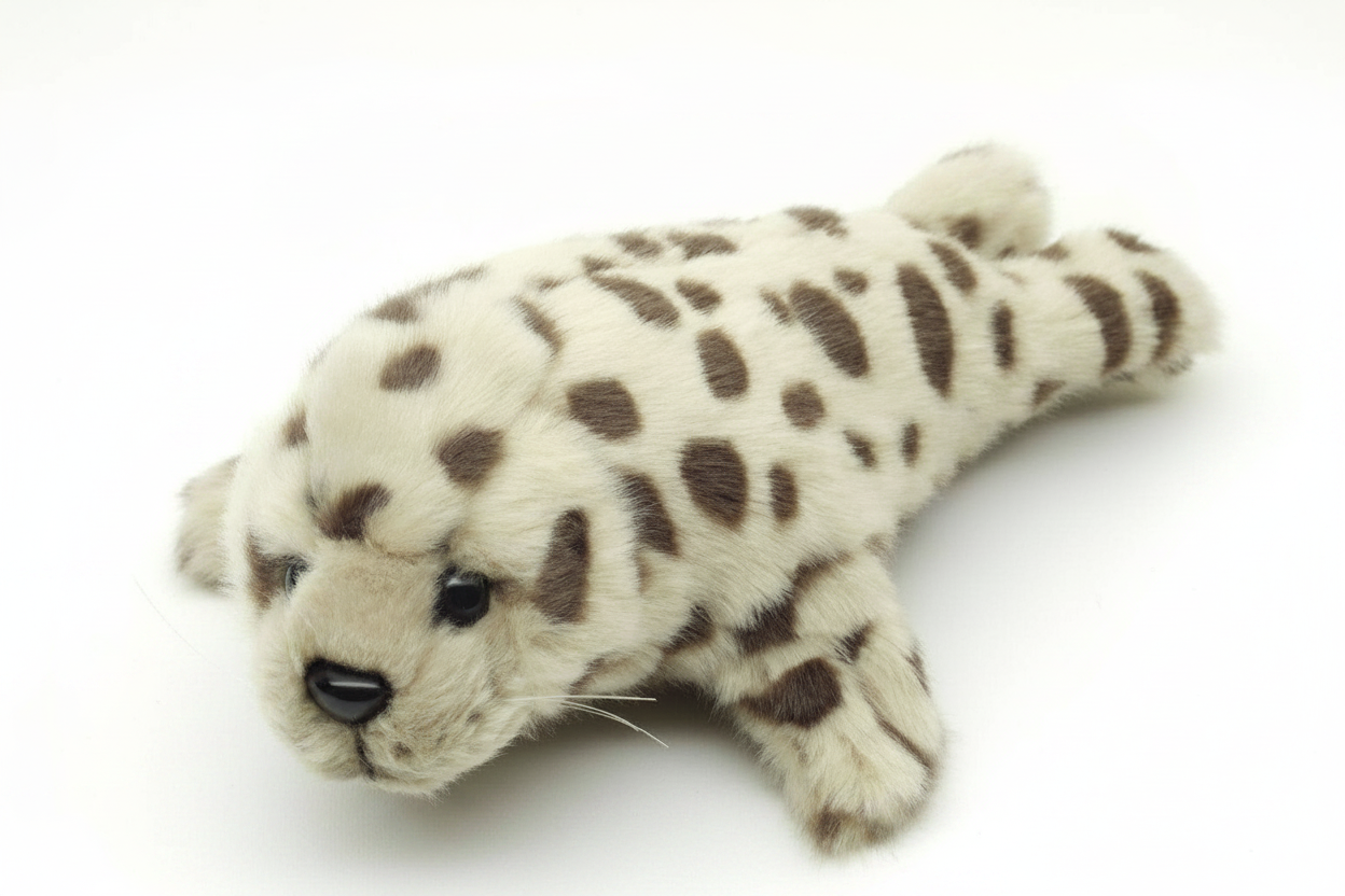Peluche Bébé Phoque (à pois gris)