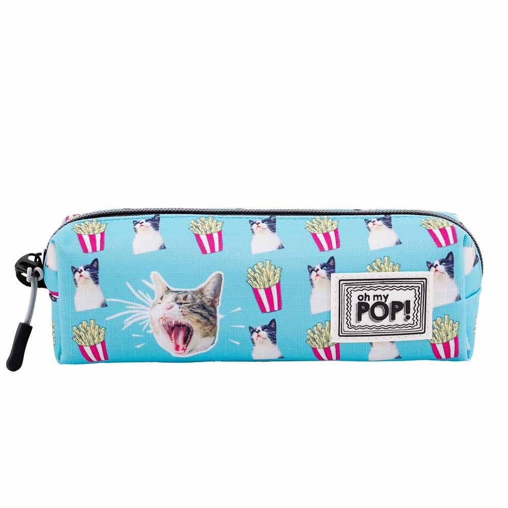 Oh My Pop! "Angry Cat" Square Pencil Case