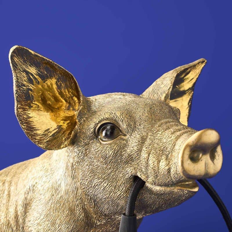 Golden Pig Table Lamp