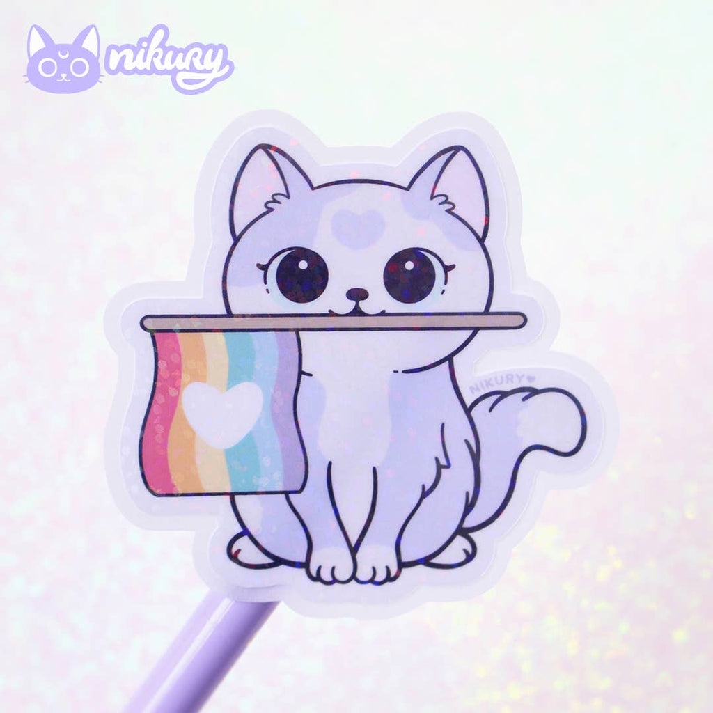 стикери glitter котка purride nikury