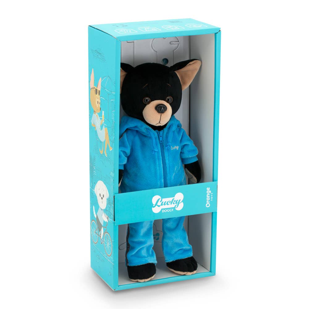 Peluche Chien Lucky Buzz : Fitness-38cm