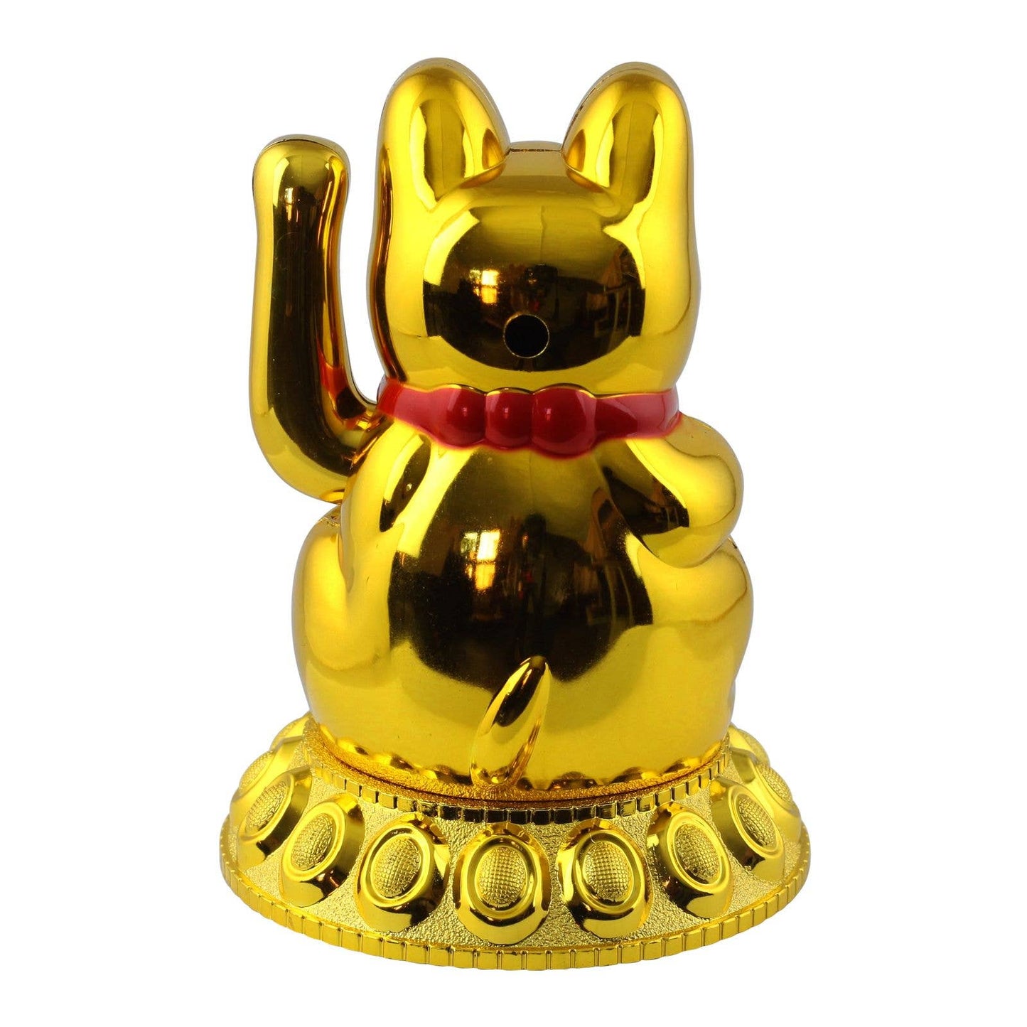 Glückskatze solar golden 10,5cm