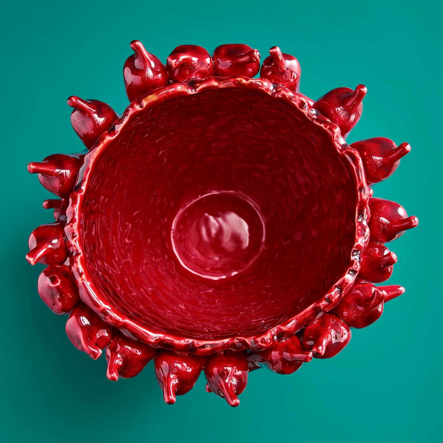 Chili-Vase, burgunderrot