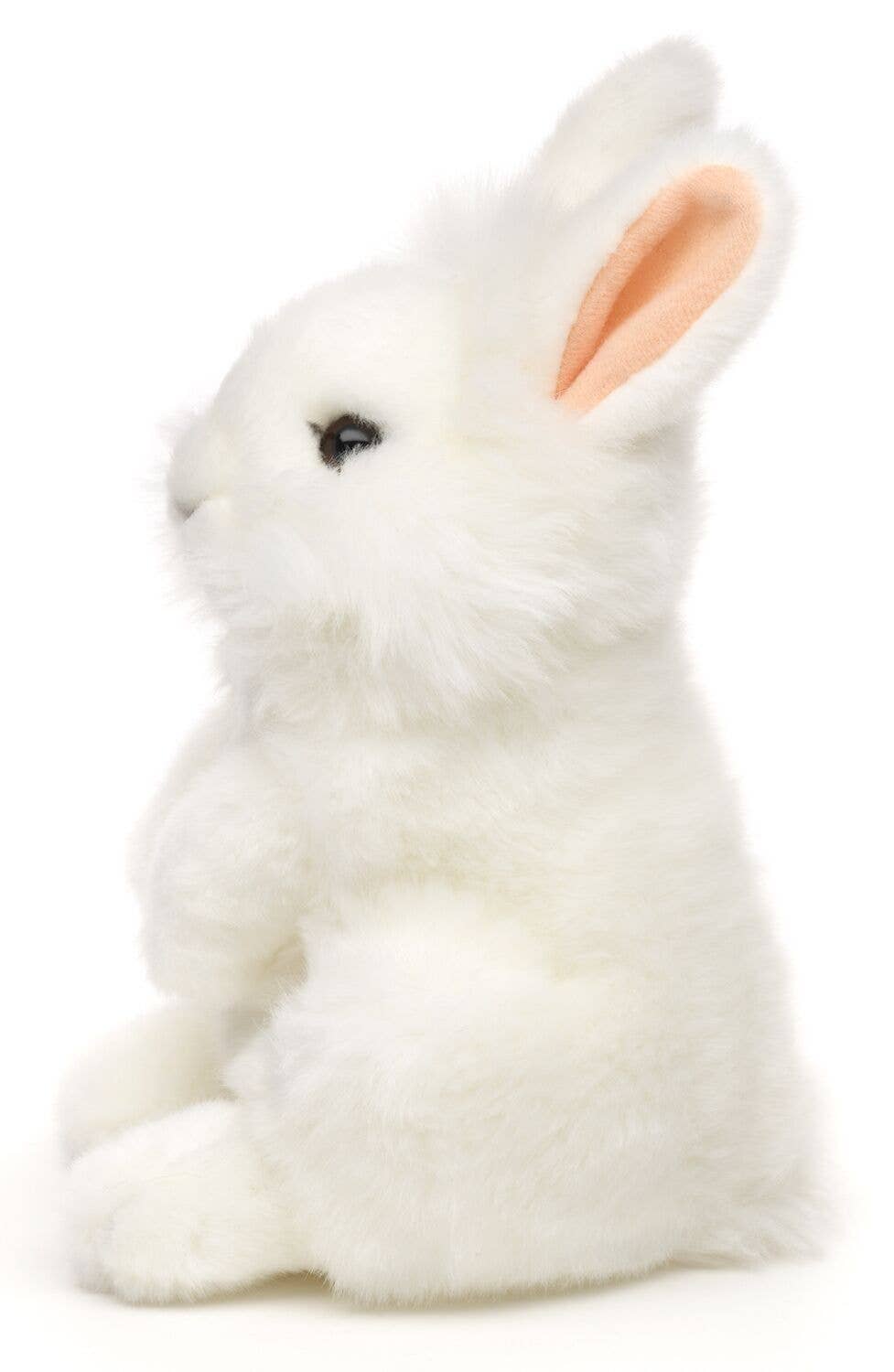 Peluche lapin angora blanc debout Uni Toys