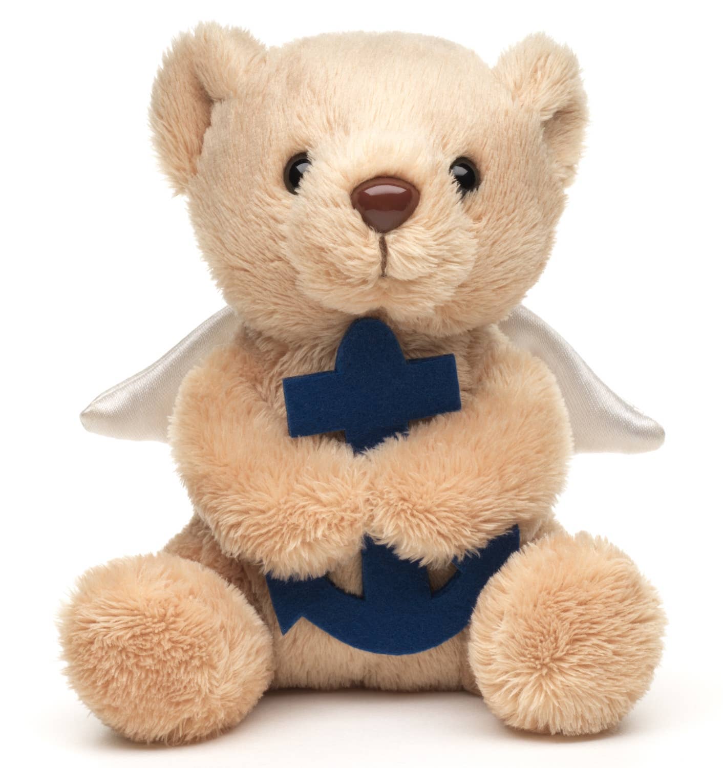 Ourson ange gardien avec ancre bleue - Peluche Uni Toys
