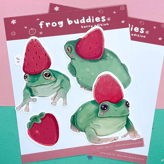 Strawberry Frog Sticker Pack