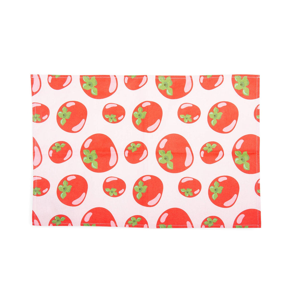 Red Tomato Pattern Tea Towel