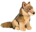 Loup, assis, 25 cm (hauteur), peluche Uni Toys