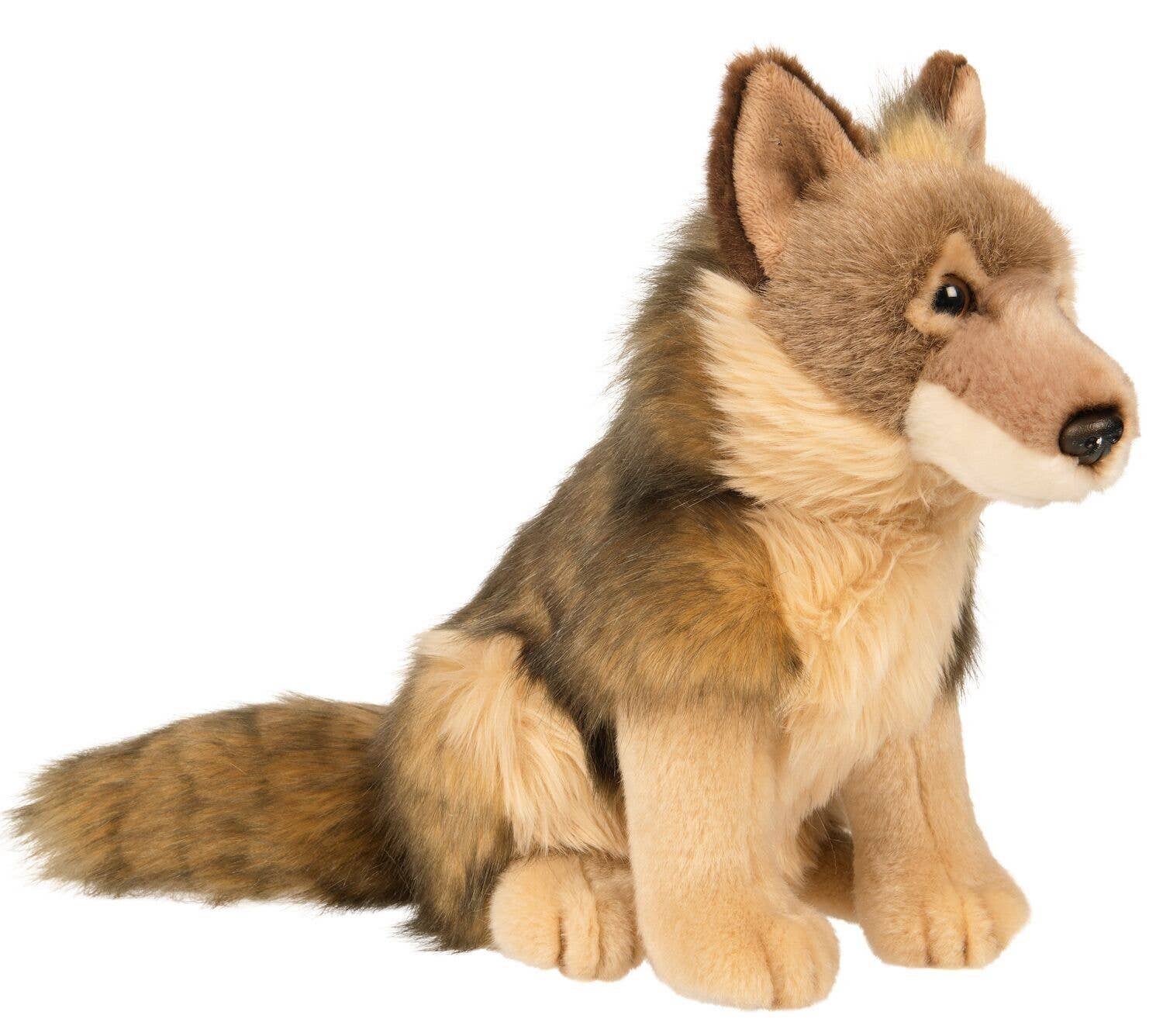 Loup, assis, 25 cm (hauteur), peluche Uni Toys