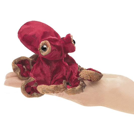 Marionnette à mano Mini poulpe rojo 2767/ Mini poulpe rojo Folkmanis realista