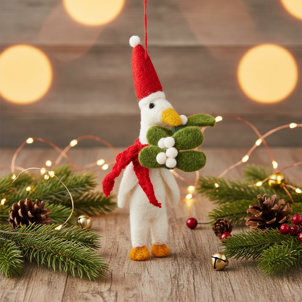 Felt Christmas Ball Duck "Christmas Quacker"