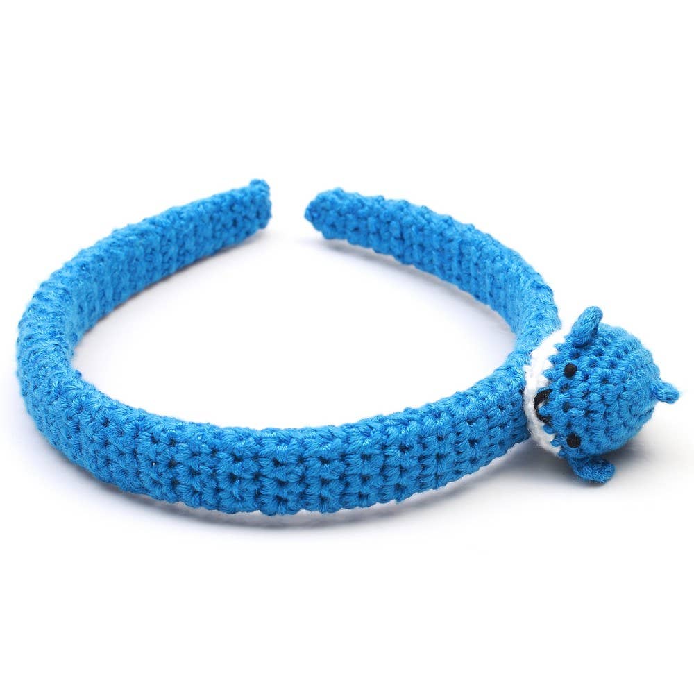 Haarband mit Fischbeindetails – Blau