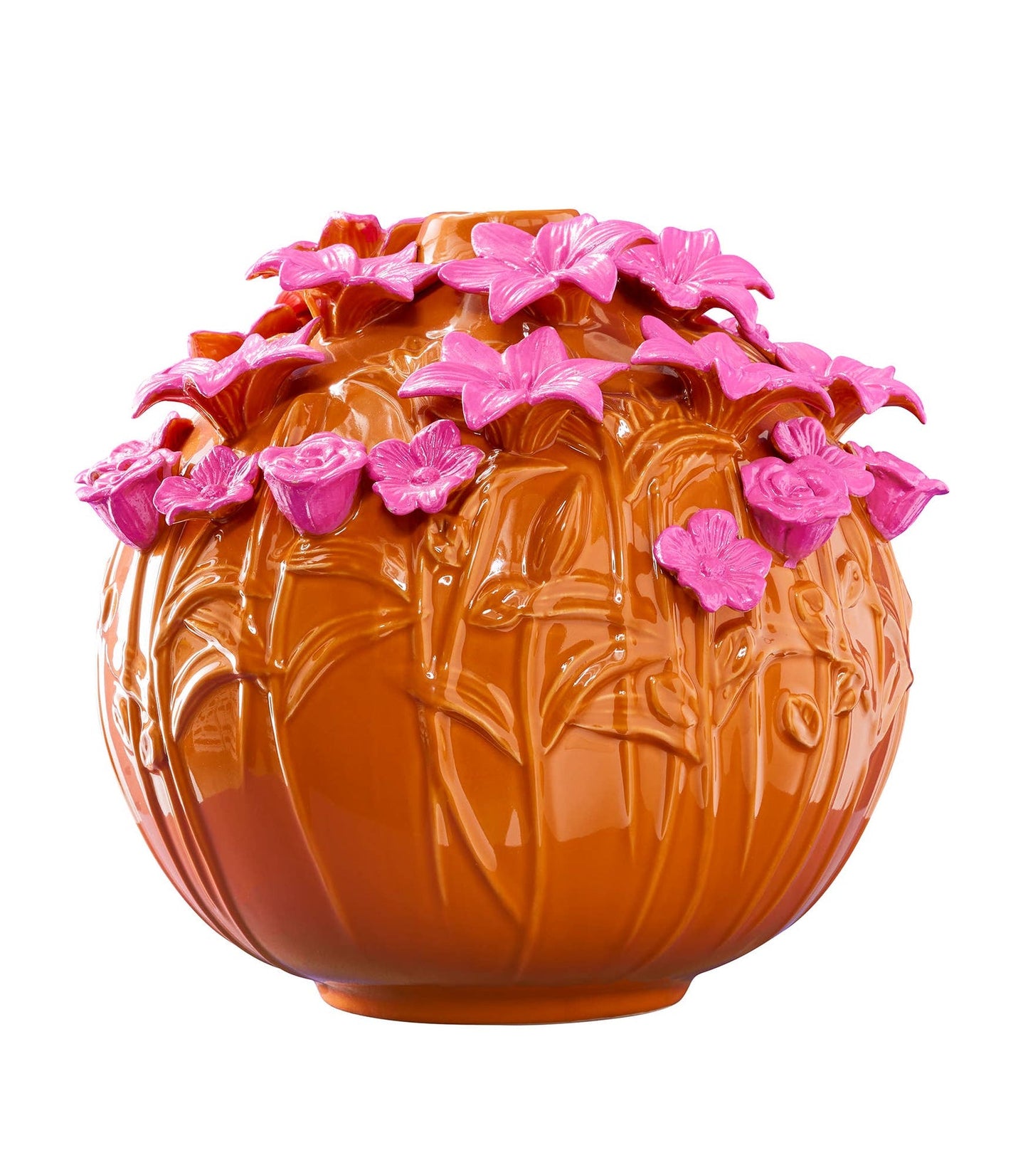 Verano Vase, orange/rosa Steinzeug, 34 x 29,5 cm