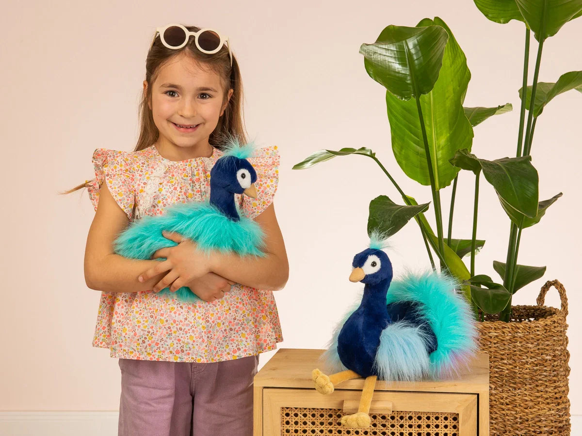 peluche paon zoe hermann teddy 