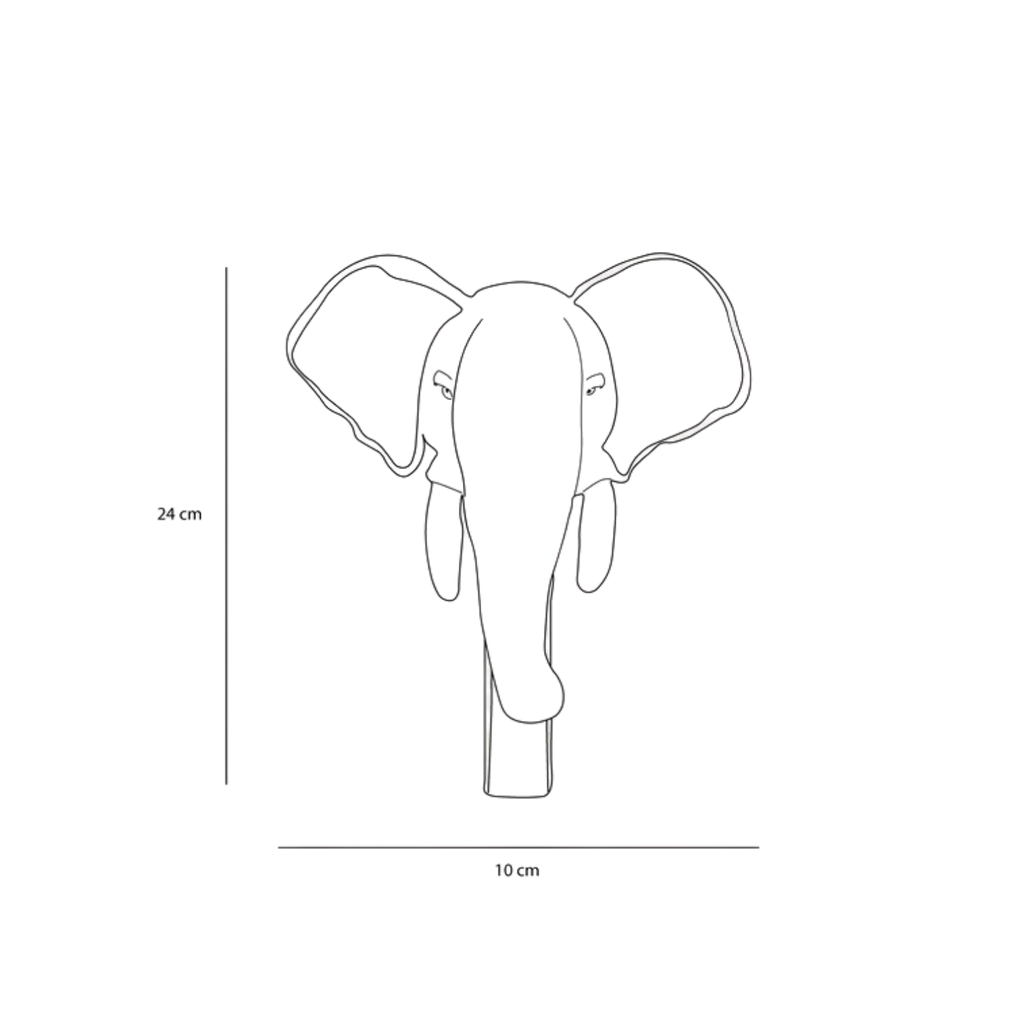 Porte-manteau peluche éléphant - Wild & Soft