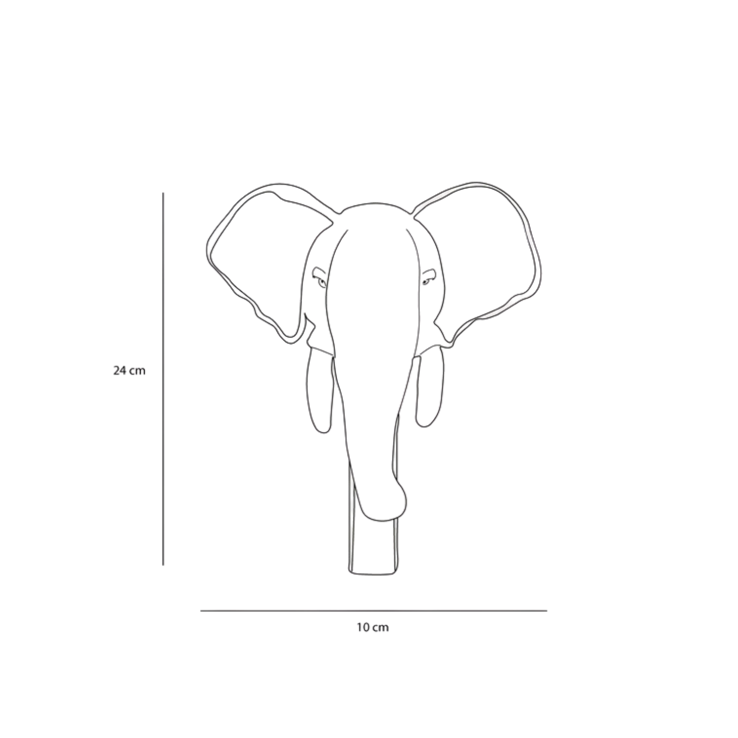 Porte-manteau peluche éléphant - Wild & Soft