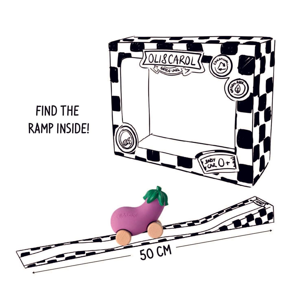 Emma l’Aubergine – Voiture-jouet bébé – vue produit 3