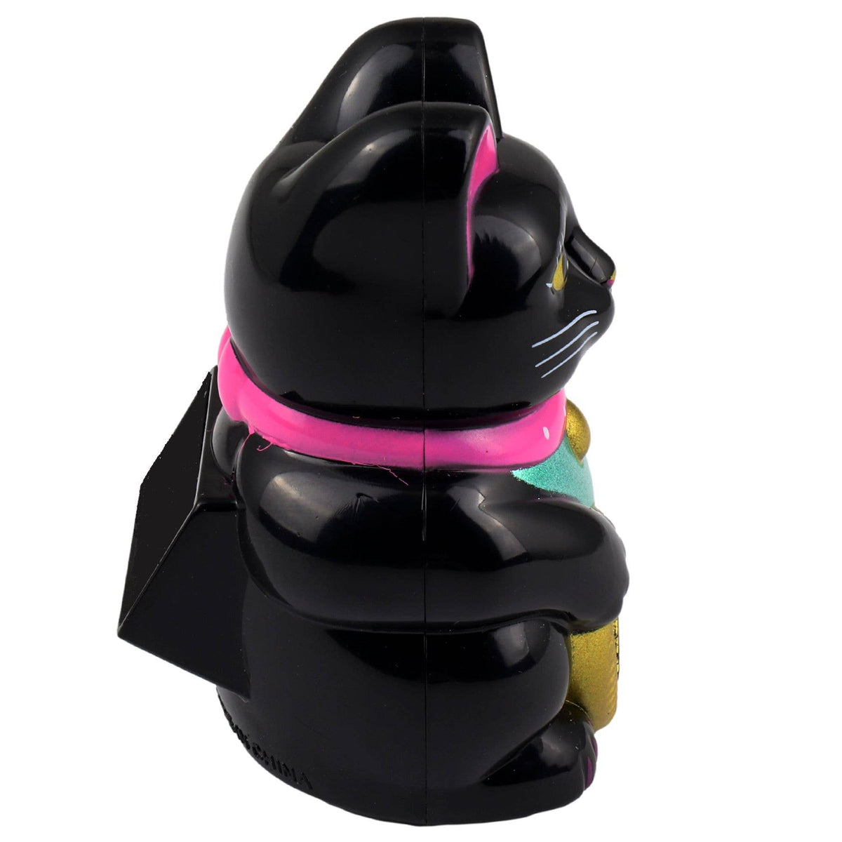 Mini Chat chanceux solaire noir 5cm