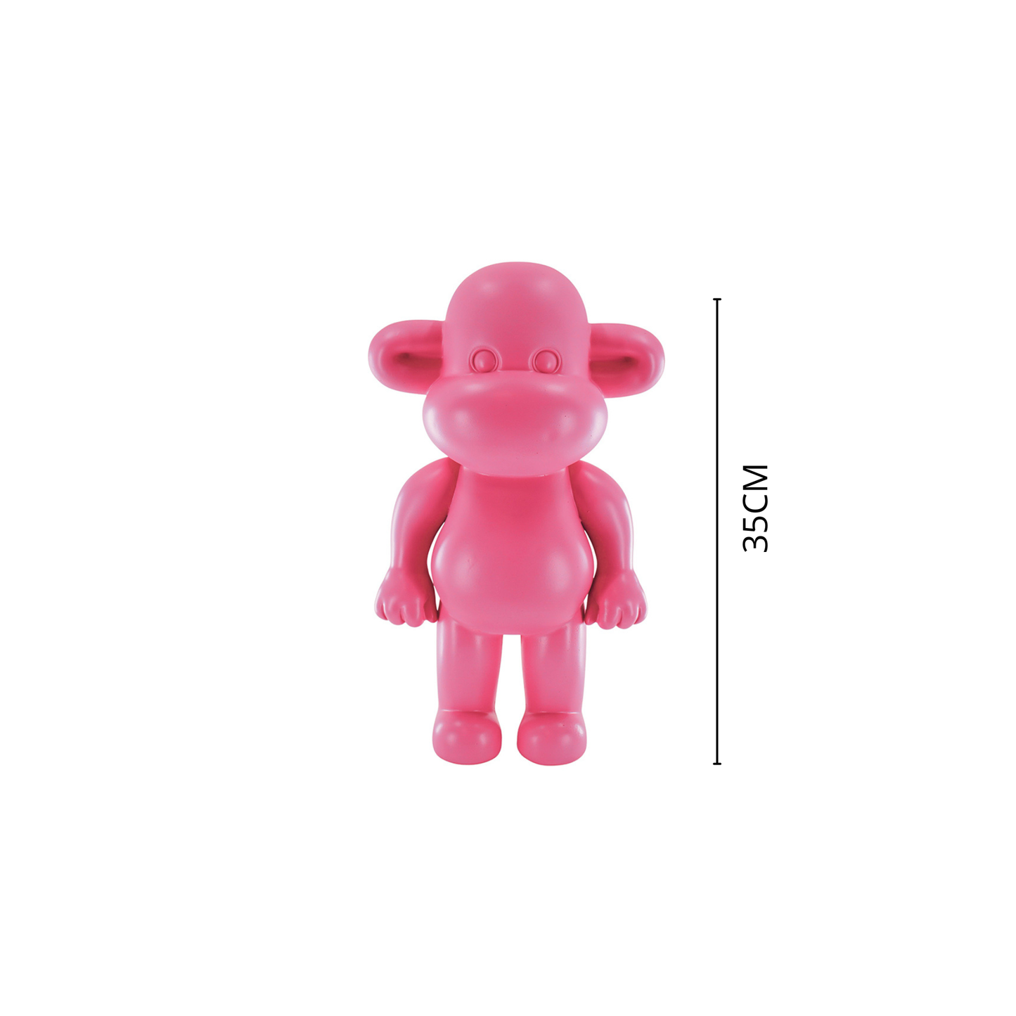 Ornament - Monkey Figurine 'The Legend' - Poly resin - Pink - 20.5x13.5x35cm