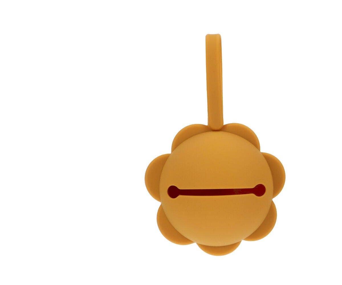 Porte-sucette en silicone Fleur moutarde - vue 3